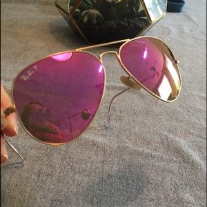 Pink Ray Ban Aviators (Polarized)