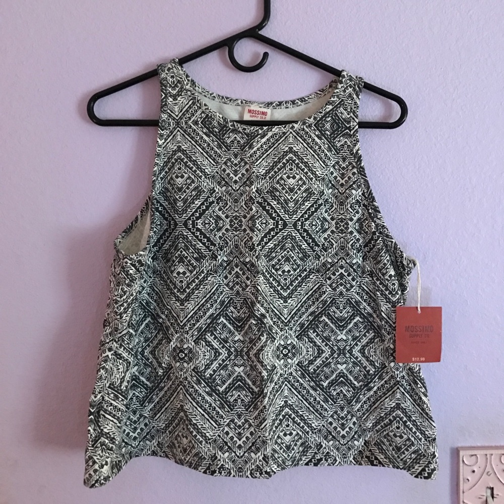 Black and White Print Tank Top
