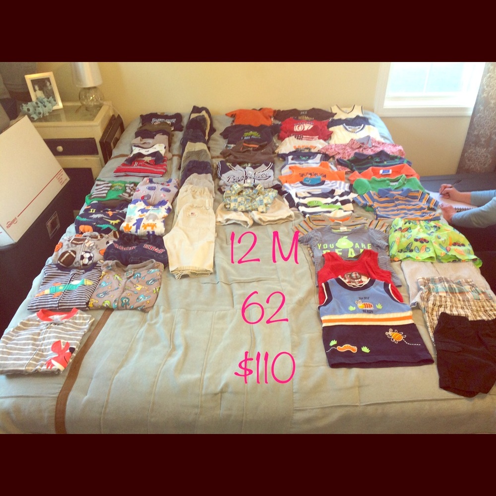12 month boys clothing lot 67 pieces