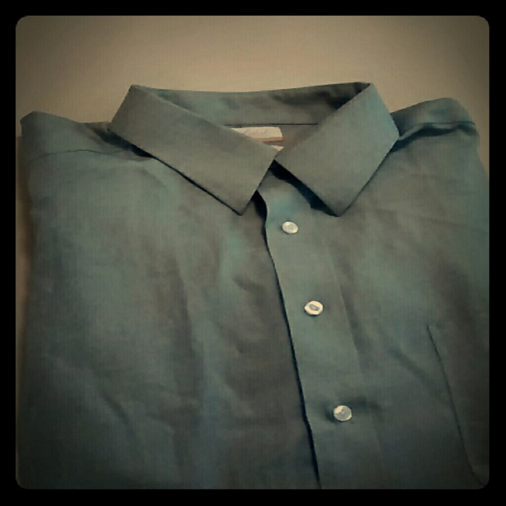 Roundtree & Yorke Grey Twill Dress Shirt 18/33
