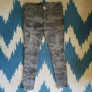 True religion camo skinny jeans