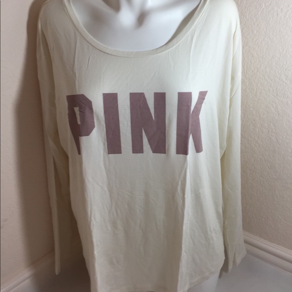 PINK Victoria's Secret Tops - Victoria's Secret PINK super soft wide neck tee