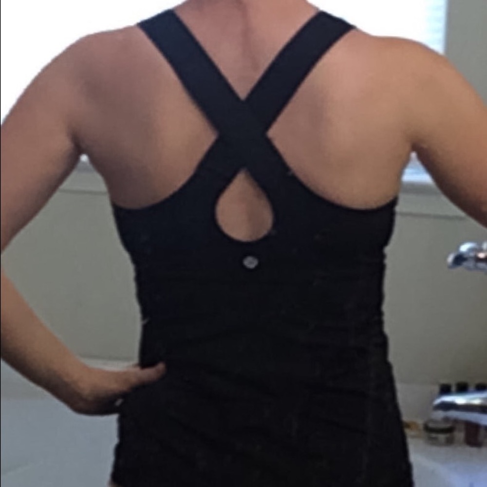 Black Lululemon Criss-Cross Back Tank