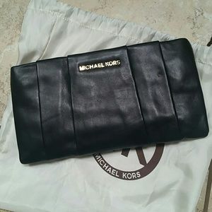 Michael by Michael Kors folded black clutch