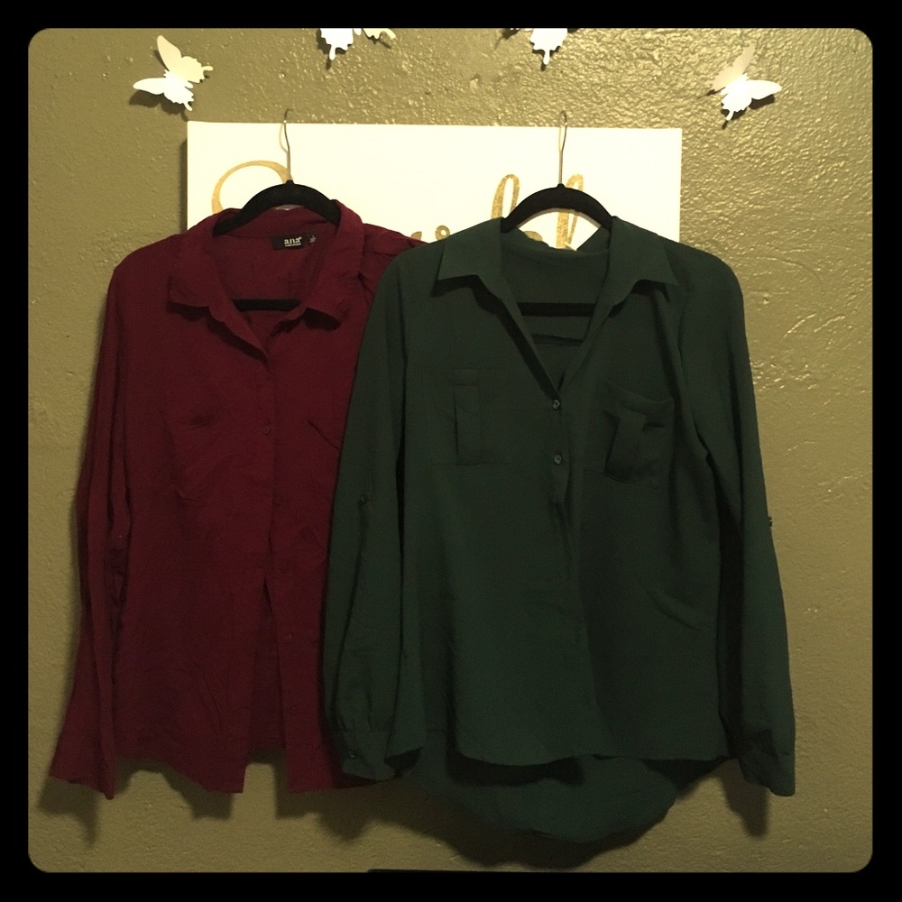 Bundle* 2 lightweight spring/summer blouses