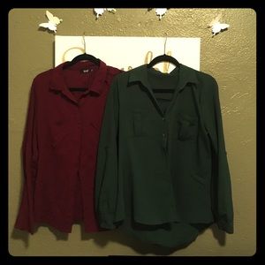 Bundle* 2 lightweight spring/summer blouses