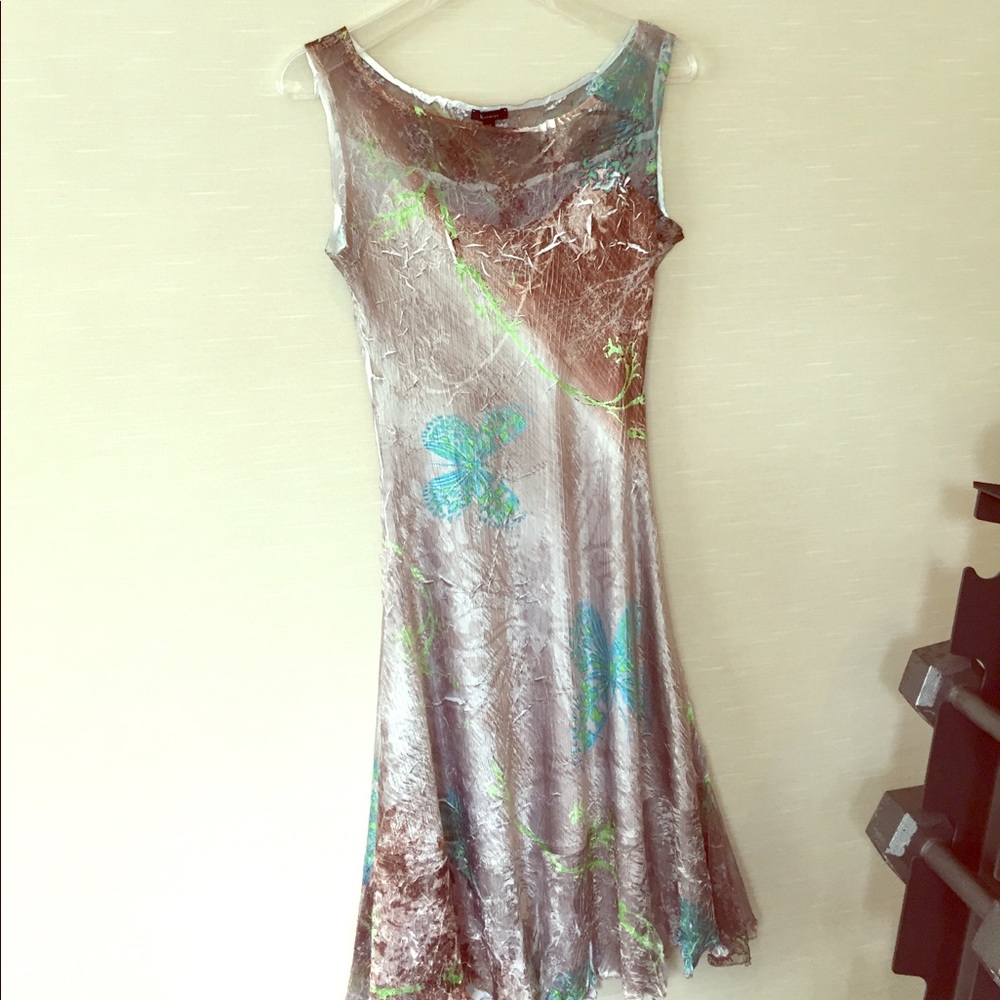 Komarov silky multi colored summer dress