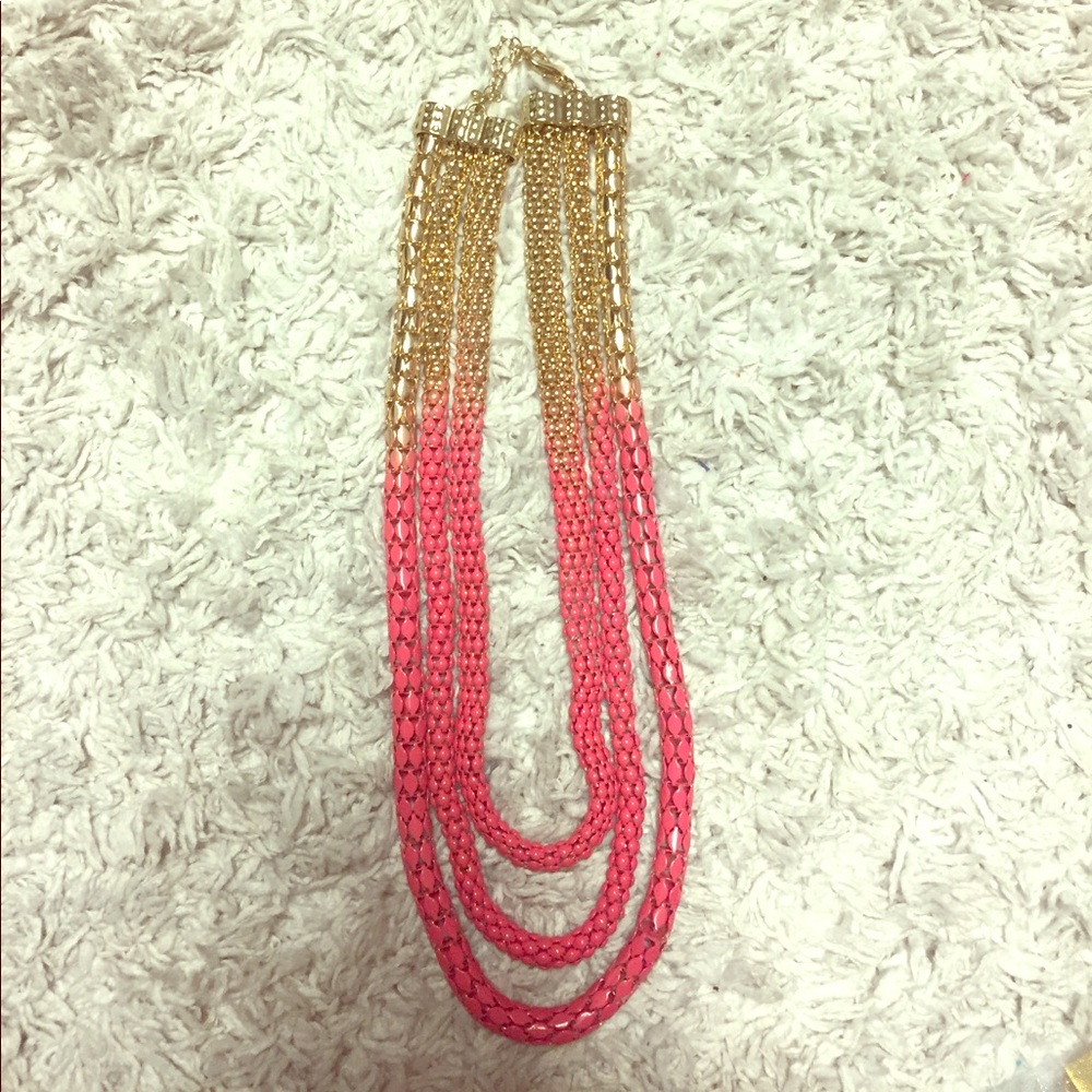 Pink and gold necklace