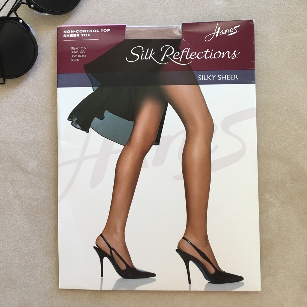 Hanes soft taupe pantyhose.