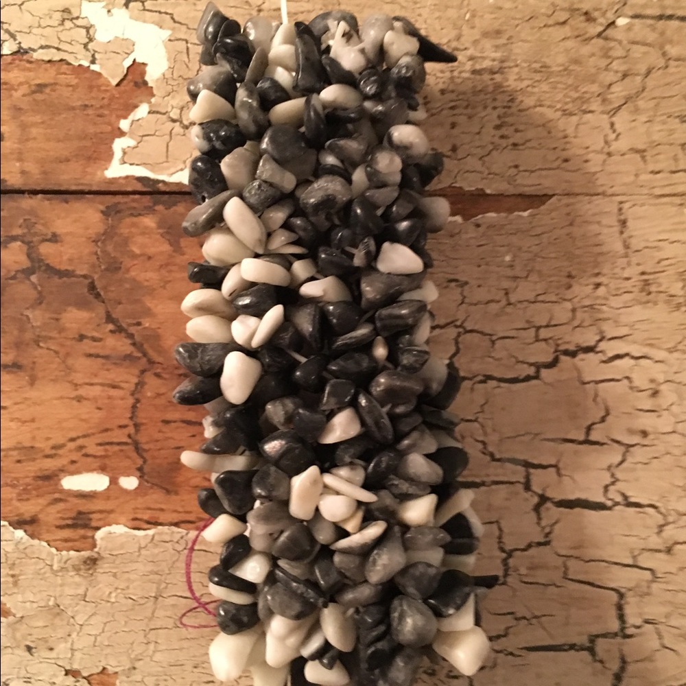 Black and white stone bracelet
