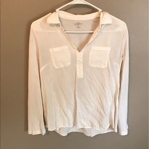 Loft soft white blouse