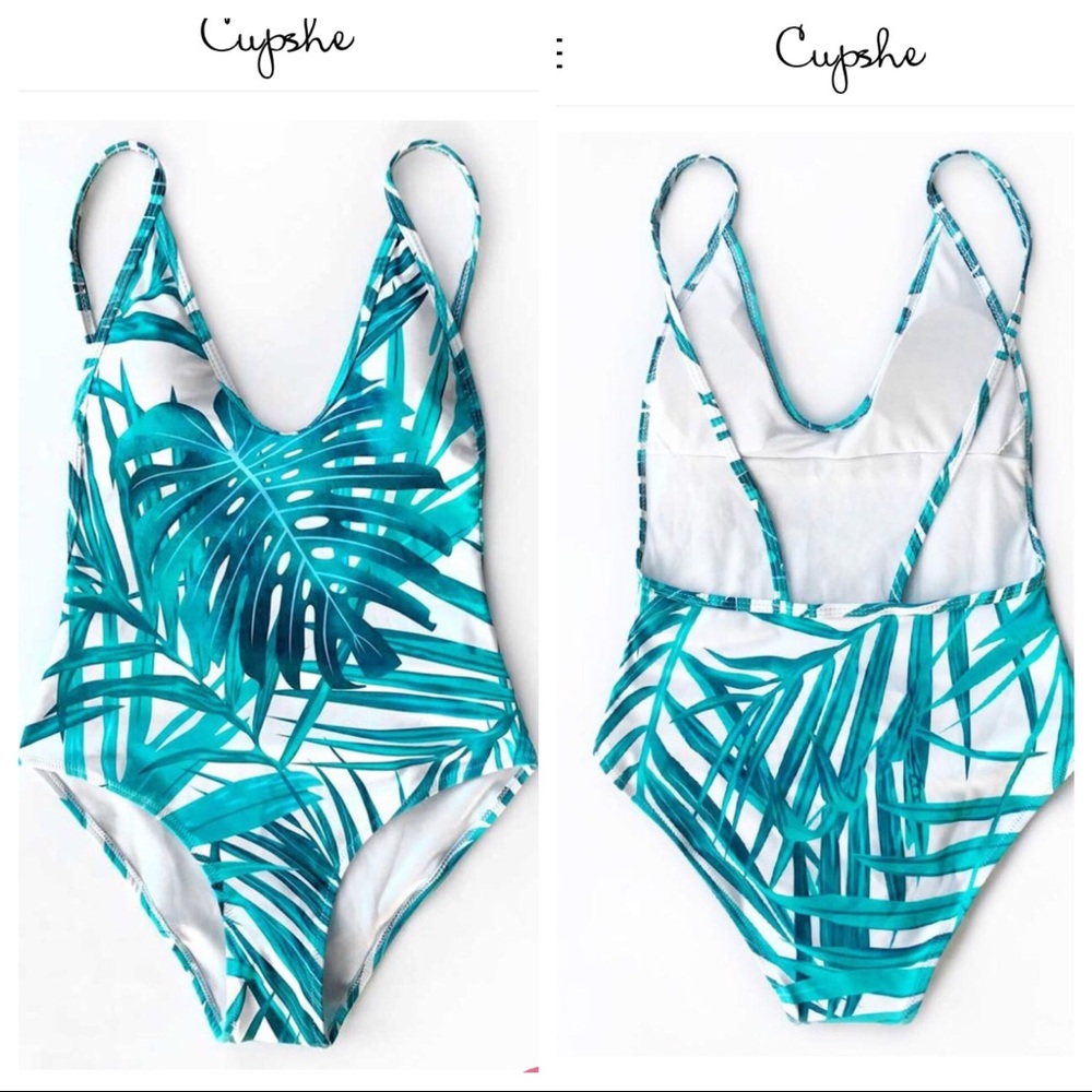 Cupshe Palm Print One Piece