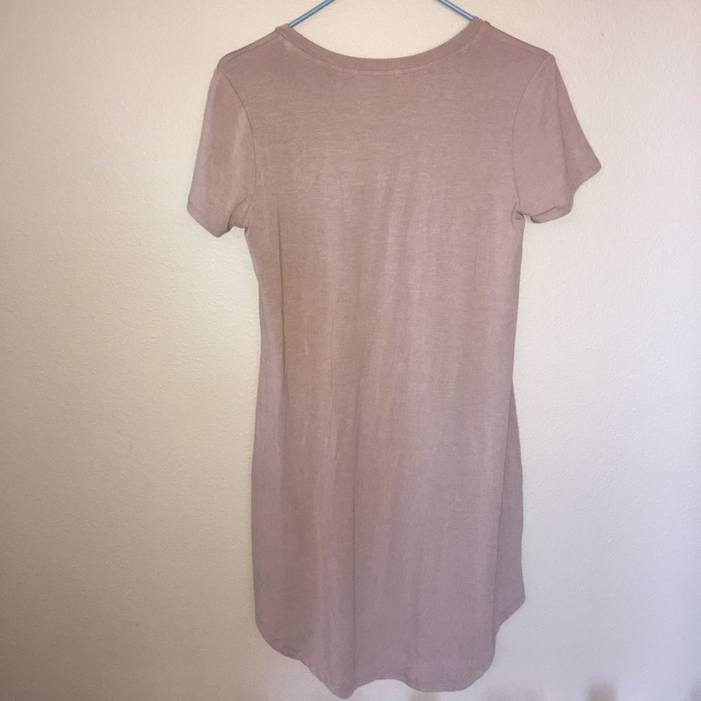 Taupe Shirt Dress - Picture 2 of 4