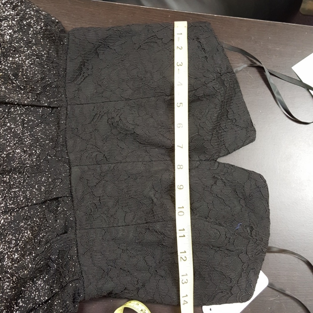 B smart strapless black ombre to gold foil dress L2 - Picture 6 of 7