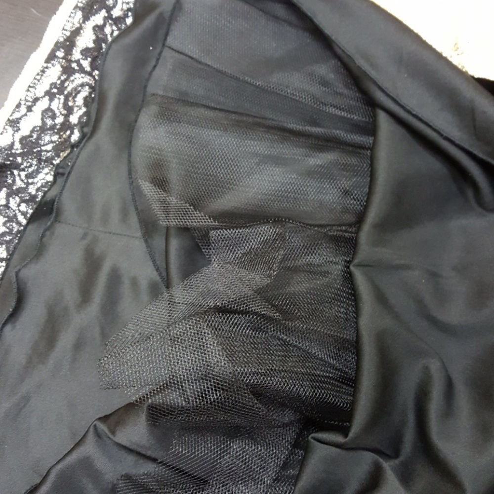 B smart strapless black ombre to gold foil dress L2 - Picture 7 of 7