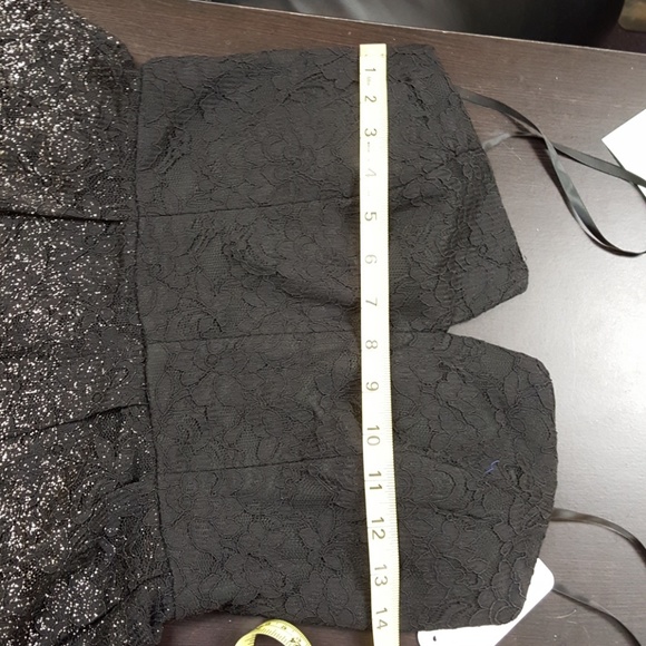 B smart strapless black ombre to gold foil dress L2 - Picture 6 of 7