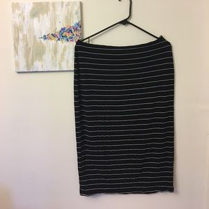 Old Navy black and white striped pencil skirt Old Navy black and white striped pencil skirt