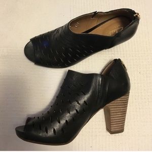Clarks perforated bootie sandal