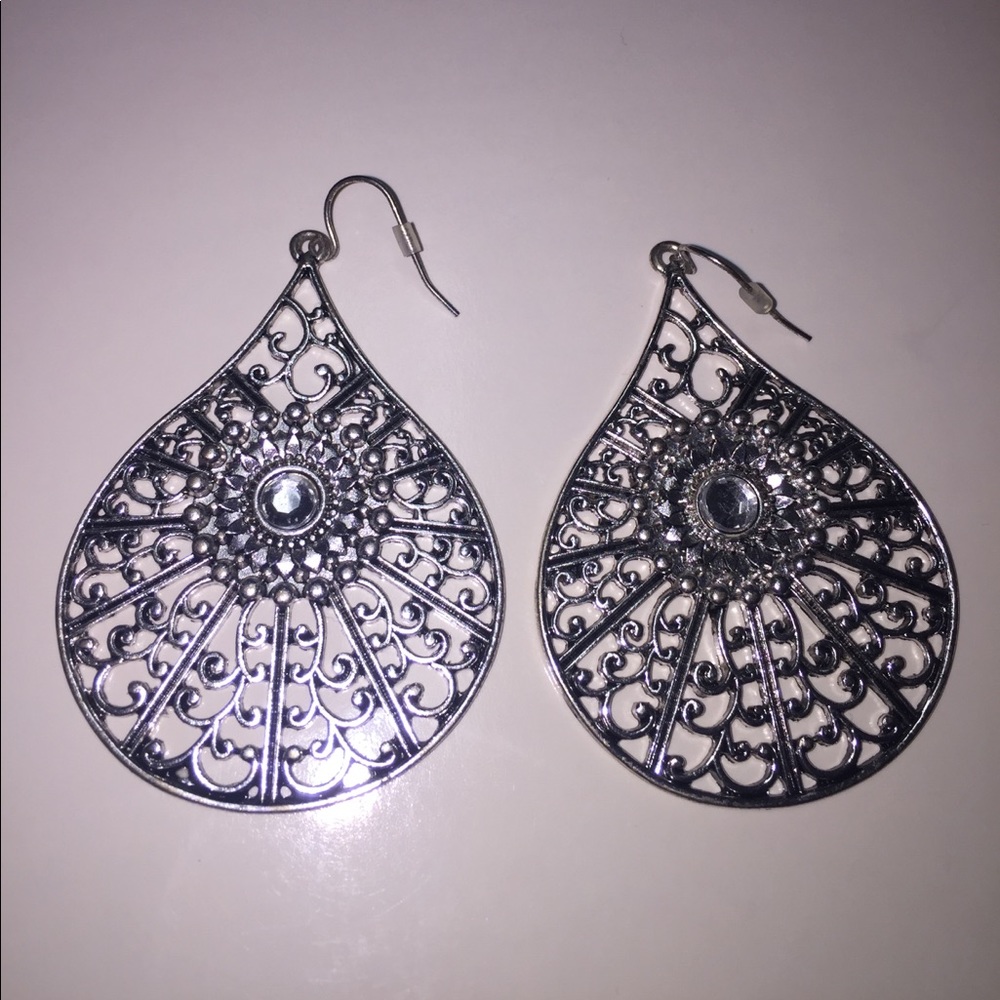 Statement silver earrings