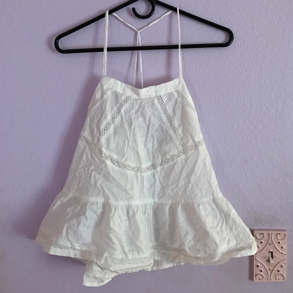 White Strappy Tank