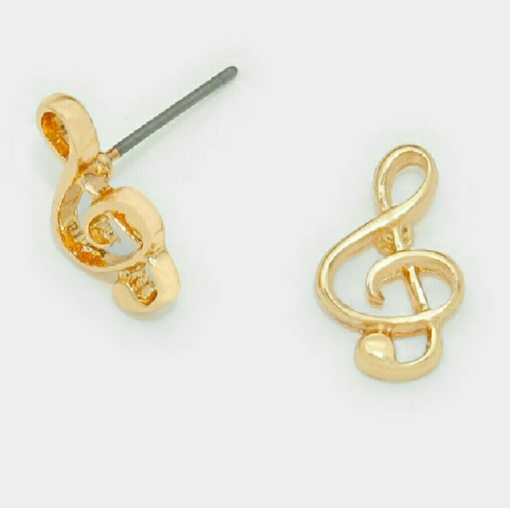 ✔🎼Music To My Ears🎼Treble Clef Stud Earrings✔