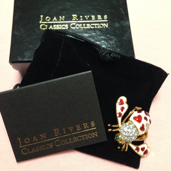 Joan Rivers Hearts Crystal Bee Pin - Picture 3 of 6