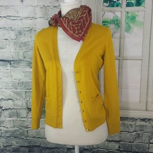 Banana Republic Mustard Cardigan Sweater