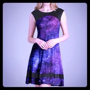 ModCloth Space Nebula Sublimated Dress sz L NWT!