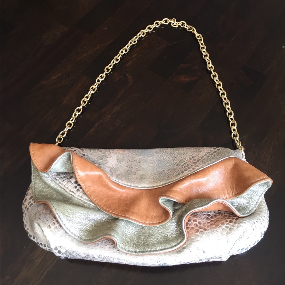 Henri Bendel clutch, leather