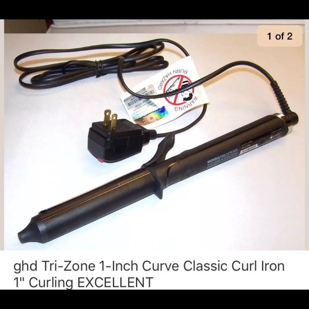 GHD Tri-zone 1" curl classic curling iron.