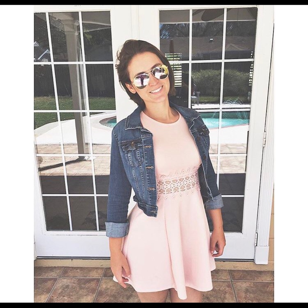 Pink summer mini dress