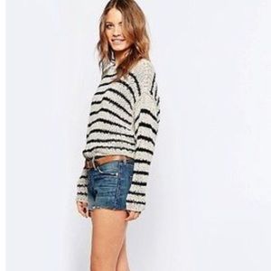 Free people cropped stripe sweater