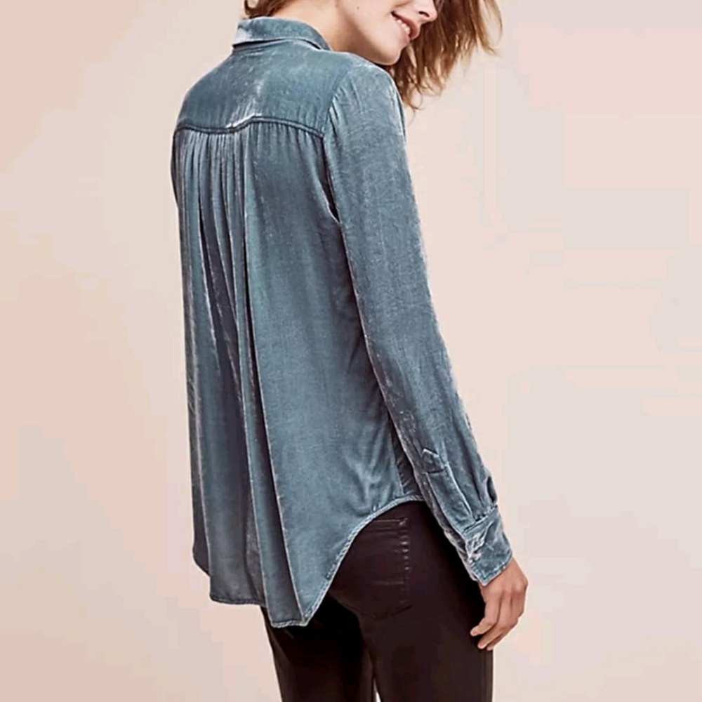 1 L LEFT🎉HP🎉MARINA VELVET SHIRT - Picture 6 of 8