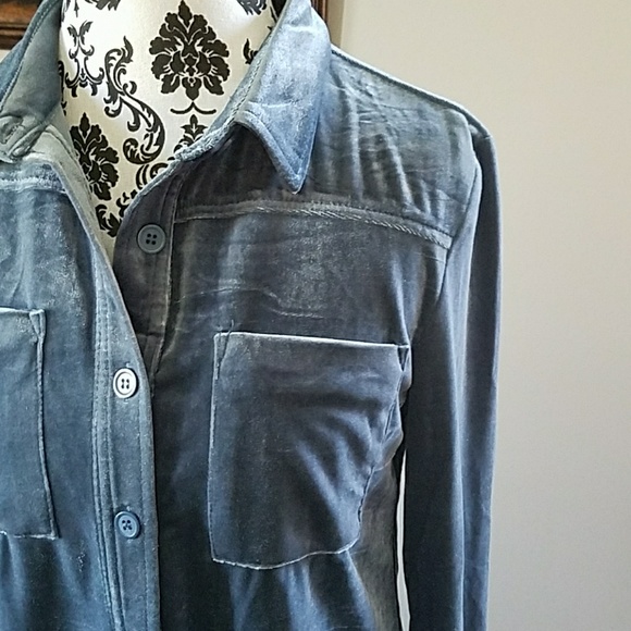 1 L LEFTπHPπMARINA VELVET SHIRT - Picture 2 of 8