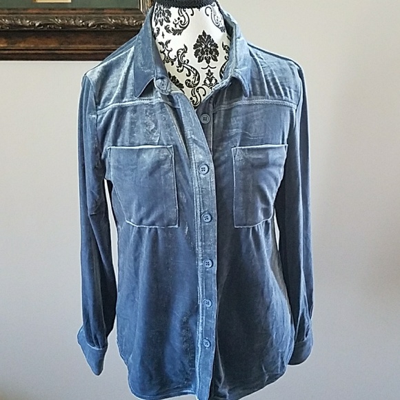 1 L LEFTπHPπMARINA VELVET SHIRT - Picture 4 of 8