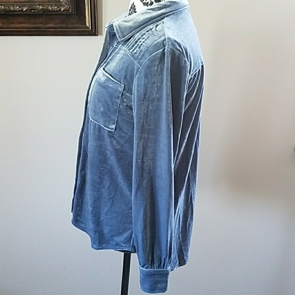 1 L LEFTπHPπMARINA VELVET SHIRT - Picture 7 of 8