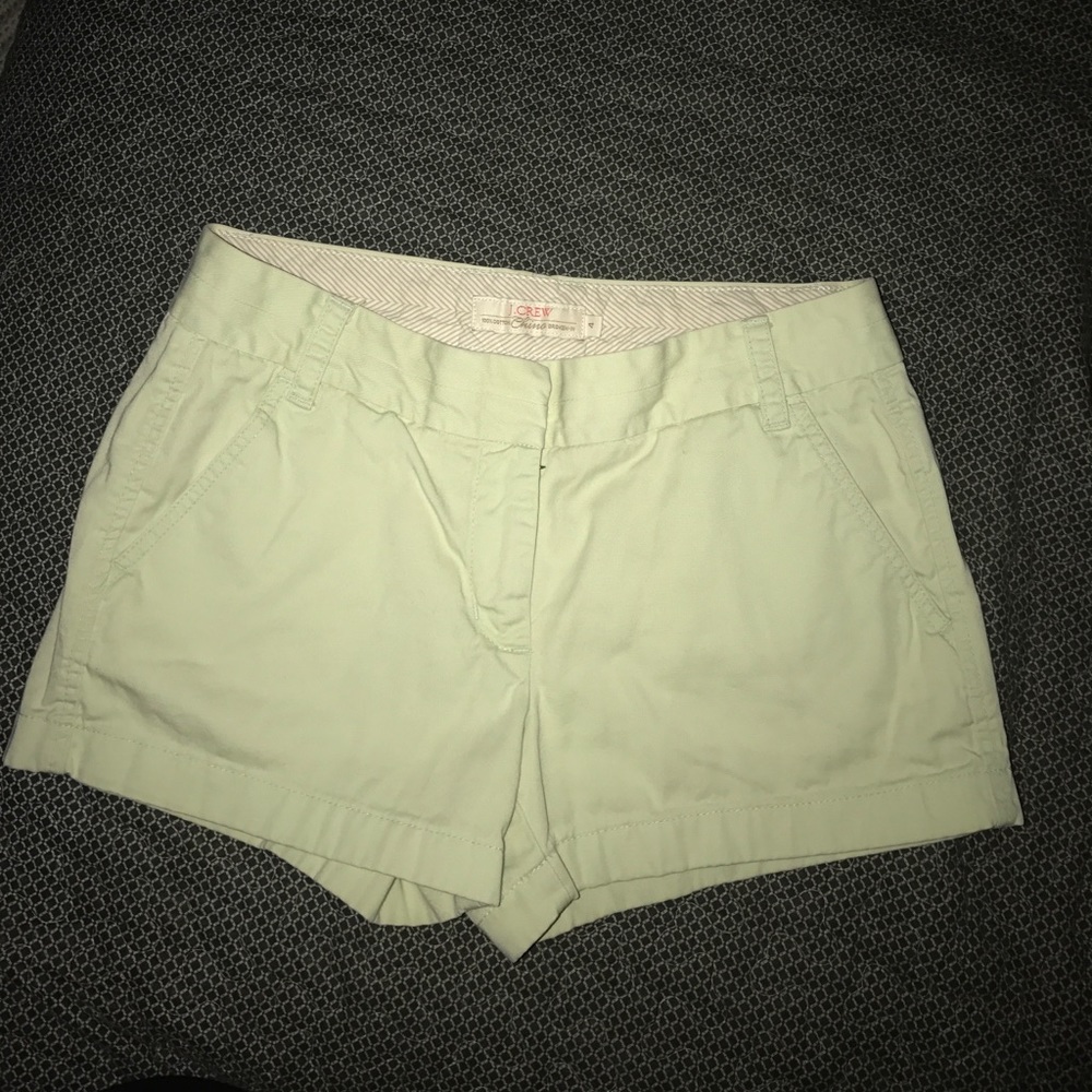 J Crew chino shorts in mint green