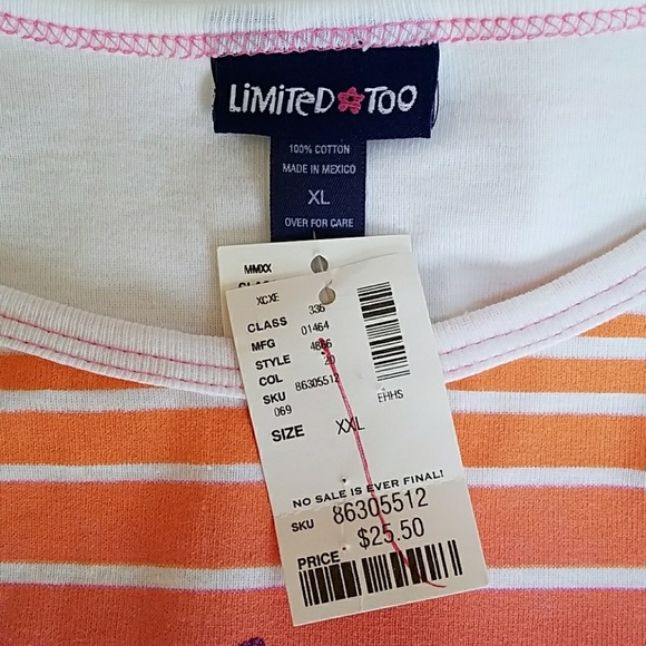 NWT Limited Too Island Girl tee. Size XL. - Picture 3 of 3