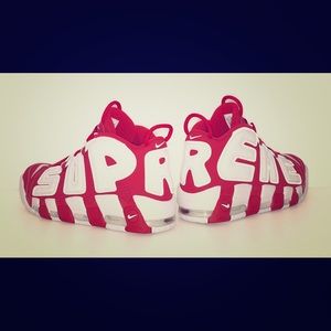 Supreme X Nike Air More Uptempo Red Men's 11
