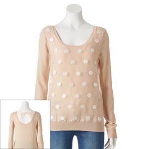LC blush Bow back sweater