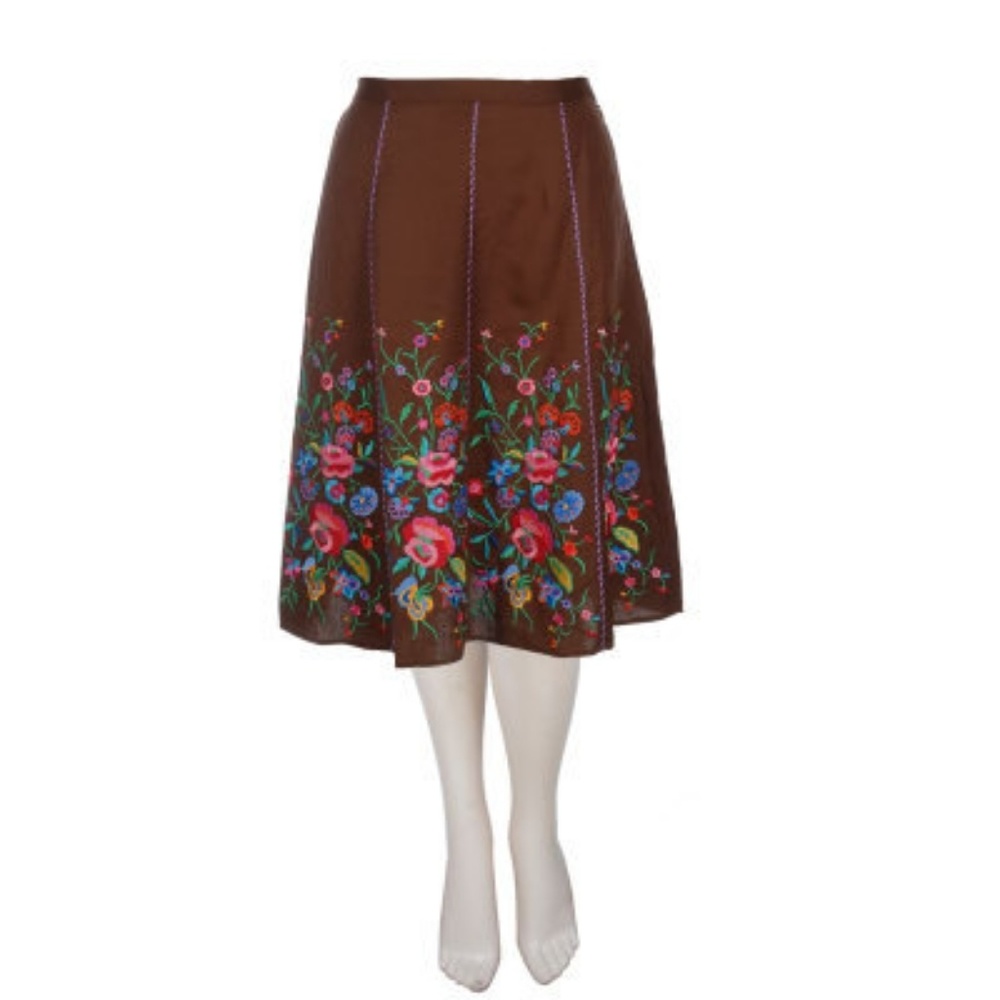 Linea by Louis Dell'Olio Embroidered Skirt (18W)
