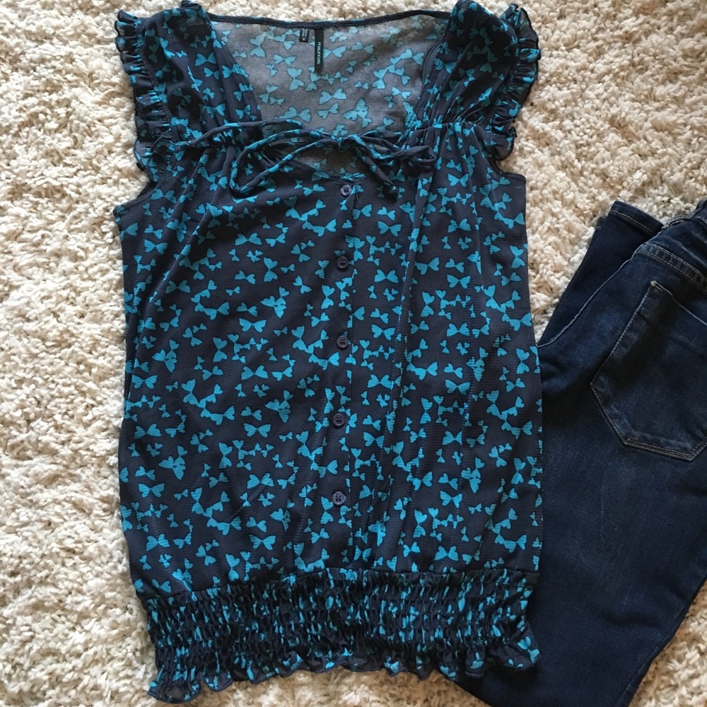 Maurices Butterfly Print Top