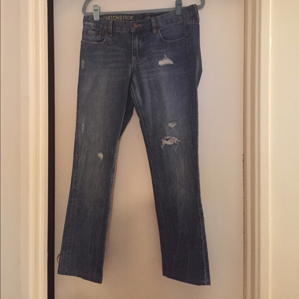 J. Crew matchstick jeans.