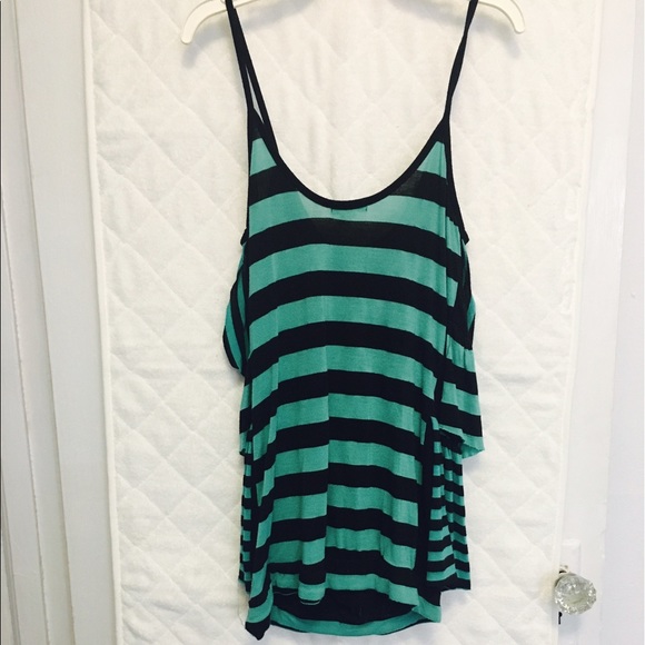 Striped Ruffle Cami - Picture 2 of 3