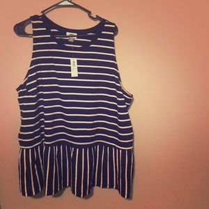 NWT Old Navy Stripped Plum top