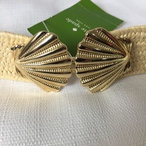 kate spade NWT 28mm seashell belt in natural  l/xl