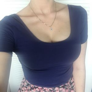 Blue Forever 21 Crop top