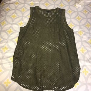 Olive green tank top