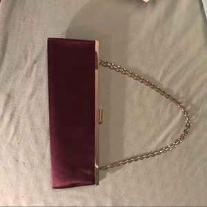 Satin clutch bag