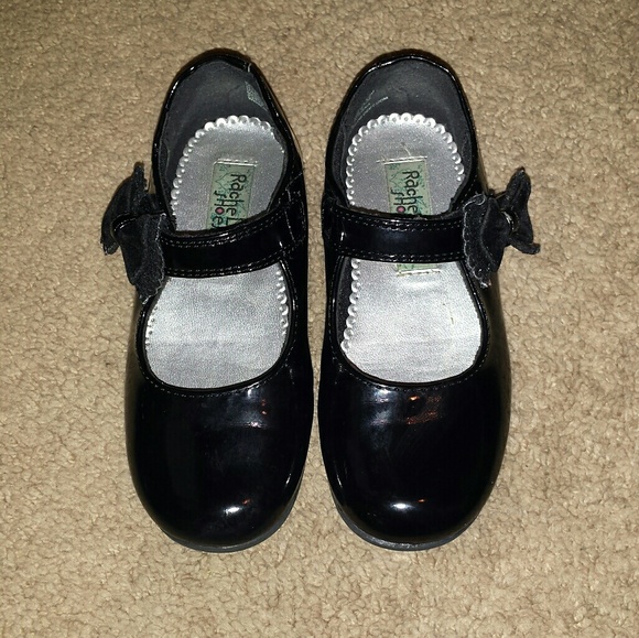 little girls black with side bow dress shoes - Picture 1 of 5